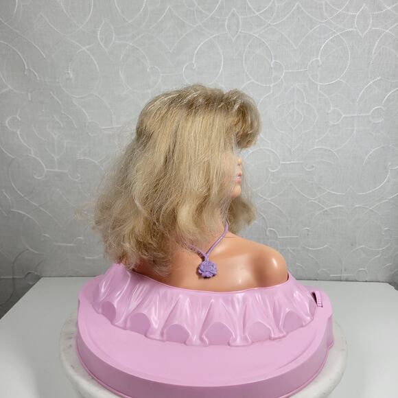 Vtg Barbie Style Me Doll Head Toy 12" Pink Shampoo Bottle Twisting 1983 Mattel - Picture 8 of 16